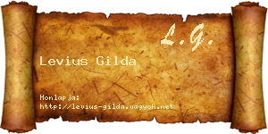 Levius Gilda névjegykártya